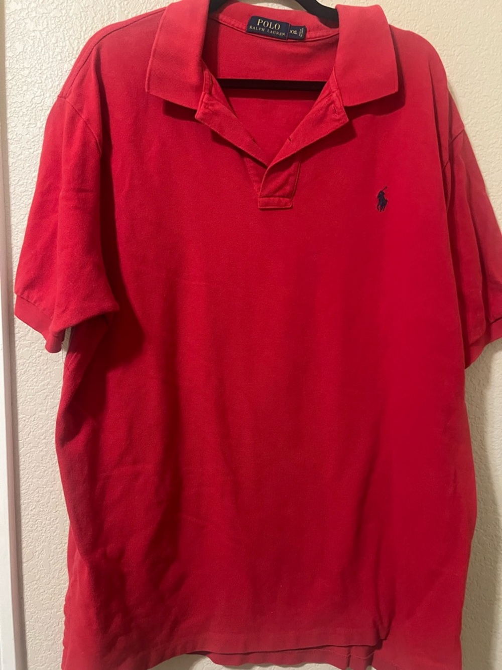 Ralph Lauren Polo Shirt in Red with Navy Pony